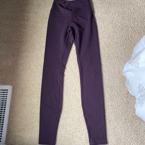 Lululemon High Rise Leggings- Size 2 - Burgundy/ Purple Color